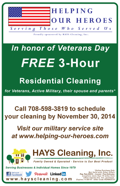 Free cleaning for Veterans